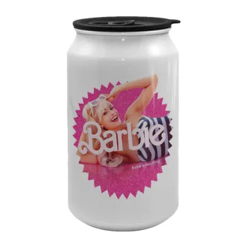 Barbie is everything, Κούπα ταξιδιού μεταλλική με καπάκι (tin-can) 500ml