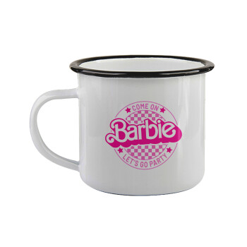 Come On Barbie Lets Go Party , Κούπα εμαγιέ με μαύρο χείλος 360ml