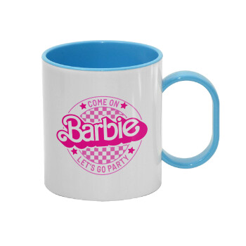 Come On Barbie Lets Go Party , Κούπα (πλαστική) (BPA-FREE) Polymer Μπλε για παιδιά, 330ml