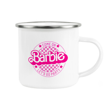 Come On Barbie Lets Go Party , Κούπα Μεταλλική εμαγιέ λευκη 360ml