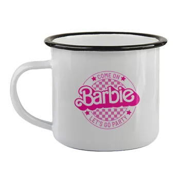 Come On Barbie Lets Go Party , Κούπα εμαγιέ με μαύρο χείλος 360ml