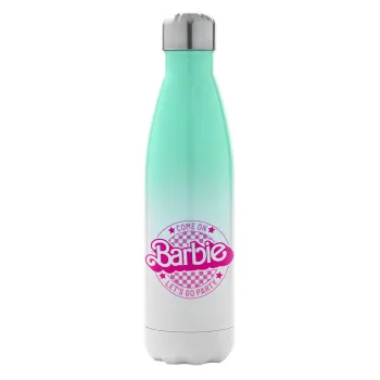 Come On Barbie Lets Go Party , Metal mug thermos Green/White (Stainless steel), double wall, 500ml