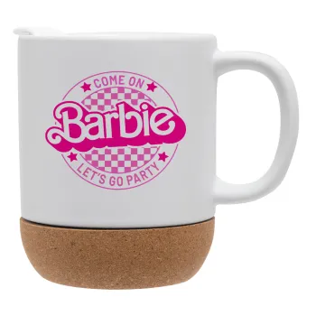 Come On Barbie Lets Go Party , Ceramic coffee mug Cork (MAT), 330ml