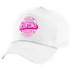 Children's Baseball Cap, 100% Cotton Twill, White (COTTON, CHILDREN'S, UNISEX, ONE SIZE)