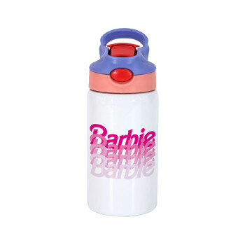 Barbie repeat, Children's hot water bottle, stainless steel, with safety straw, pink/purple (350ml)
