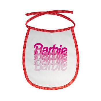 Barbie repeat, Σαλιάρα μωρού αλέκιαστη με κορδόνι Κόκκινη