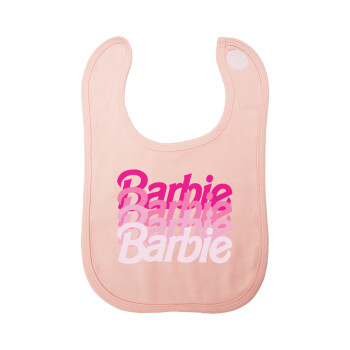 Barbie repeat, Σαλιάρα με Σκρατς ΡΟΖ 100% Organic Cotton (0-18 months)