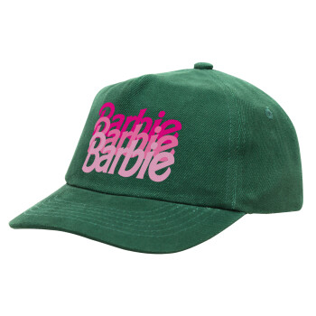 Barbie repeat, Καπέλο παιδικό Baseball, 100% Βαμβακερό, Low profile, Πράσινο