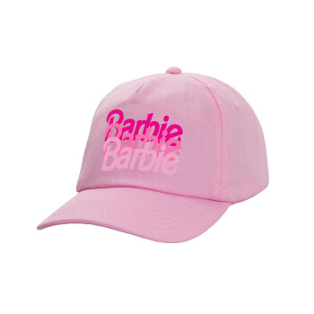 Barbie repeat, Καπέλο παιδικό Baseball, 100% Βαμβακερό, Low profile, ΡΟΖ