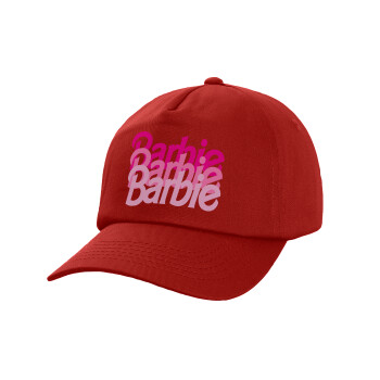Barbie repeat, Καπέλο Baseball, 100% Βαμβακερό, Low profile, Κόκκινο