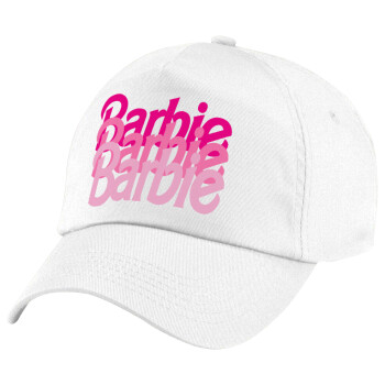 Barbie repeat, Καπέλο παιδικό Baseball, 100% Βαμβακερό Twill, Λευκό (ΒΑΜΒΑΚΕΡΟ, ΠΑΙΔΙΚΟ, UNISEX, ONE SIZE)