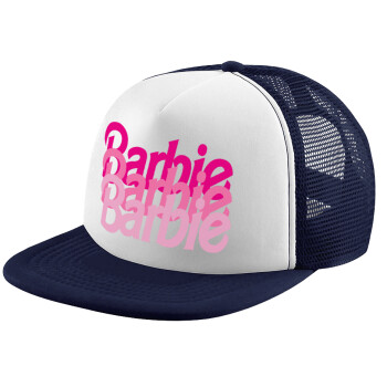 Barbie repeat, Καπέλο Ενηλίκων Soft Trucker με Δίχτυ Dark Blue/White (POLYESTER, ΕΝΗΛΙΚΩΝ, UNISEX, ONE SIZE)