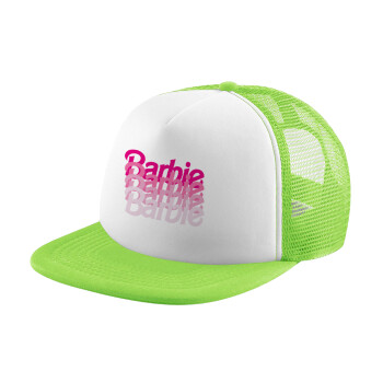 Barbie repeat, Καπέλο Soft Trucker με Δίχτυ Πράσινο/Λευκό