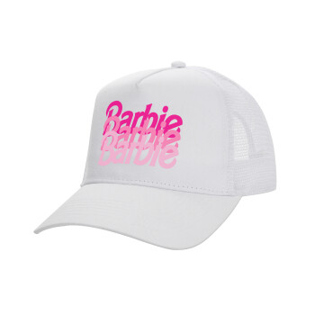 Barbie repeat, Καπέλο Ενηλίκων Structured Trucker, με Δίχτυ, ΛΕΥΚΟ (100% ΒΑΜΒΑΚΕΡΟ, ΕΝΗΛΙΚΩΝ, UNISEX, ONE SIZE)