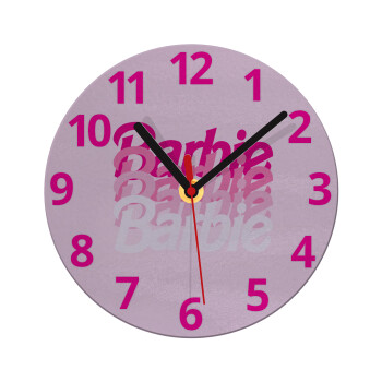 Barbie repeat, Ρολόι τοίχου γυάλινο (20cm)