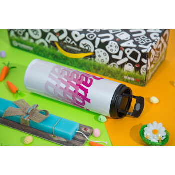 Barbie repeat, Πασχαλινή Λαμπάδα με Travel Tumbler θερμό με διπλό καπάκι (600ml, BPA free) & κερί αρωματικό πλακέ (30cm) (ΤΙΡΚΟΥΑΖ)