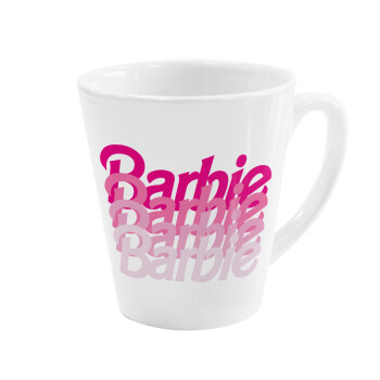 Barbie repeat, Κούπα κωνική Latte Λευκή, κεραμική, 300ml