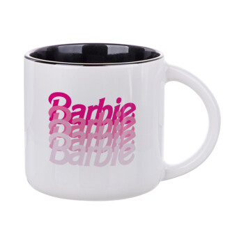 Barbie repeat, Κούπα κεραμική 400ml Λευκή/Μαύρη