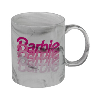 Barbie repeat, Κούπα κεραμική, marble style (μάρμαρο), 330ml