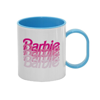 Barbie repeat, Κούπα (πλαστική) (BPA-FREE) Polymer Μπλε για παιδιά, 330ml