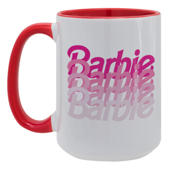 Barbie repeat, Κούπα Mega 15oz, κεραμική Κόκκινη, 450ml