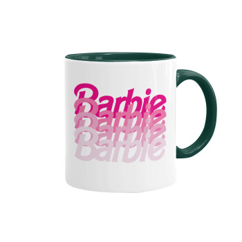 Barbie repeat, Κούπα χρωματιστή πράσινη, κεραμική, 330ml