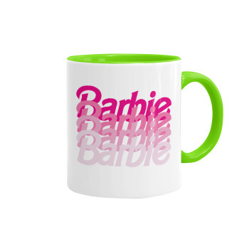 Barbie repeat, Mug colored light green, ceramic, 330ml