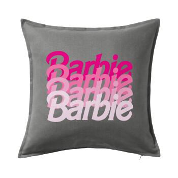 Barbie repeat, Sofa cushion Grey 50x50cm includes filling