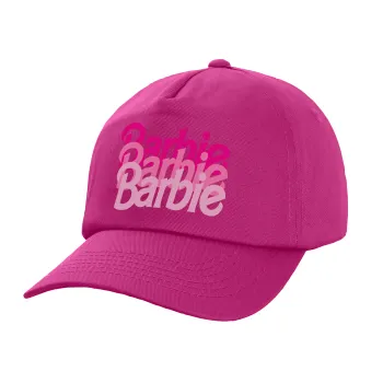 Barbie repeat, Καπέλο παιδικό Baseball, 100% Βαμβακερό Twill, Φούξια (ΒΑΜΒΑΚΕΡΟ, ΠΑΙΔΙΚΟ, UNISEX, ONE SIZE)