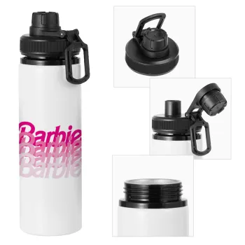 Barbie repeat, Metal water bottle with safety cap, aluminum 850ml