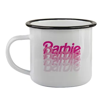 Barbie repeat, Κούπα εμαγιέ με μαύρο χείλος 360ml