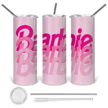 Barbie repeat, Tumbler stainless steel 600ml, with metal straw & cleaning brush