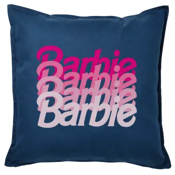 Barbie repeat, Sofa cushion Blue 50x50cm includes filling