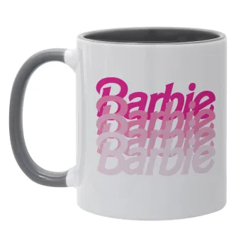 Barbie repeat, Κούπα χρωματιστή γκρι, κεραμική, 330ml