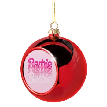 Barbie repeat, Christmas tree ball Red 8cm