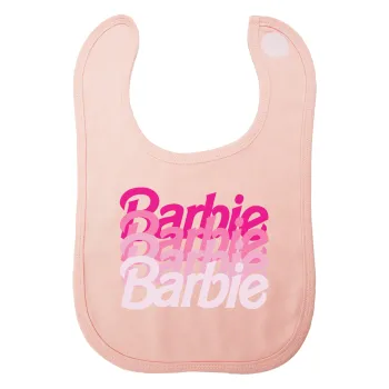 Barbie repeat, Σαλιάρα με Σκρατς ΡΟΖ 100% Organic Cotton (0-18 months)