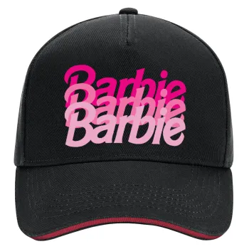 Barbie repeat, DRILL Adult Ultimate Hat BLACK/RED, (100% COTTON, ADULT, UNISEX, ONE SIZE)