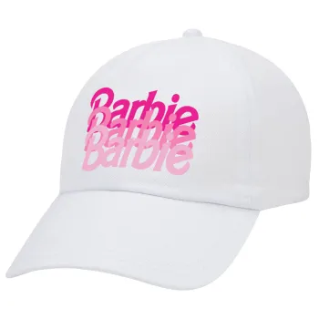 Barbie repeat, Καπέλο Ενηλίκων Baseball Λευκό 5-φύλλο (POLYESTER, ΕΝΗΛΙΚΩΝ, UNISEX, ONE SIZE)