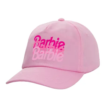 Barbie repeat, Καπέλο παιδικό casual μπειζμπολ, 100% Βαμβακερό Twill, ΡΟΖ (ΒΑΜΒΑΚΕΡΟ, ΠΑΙΔΙΚΟ, ONE SIZE)