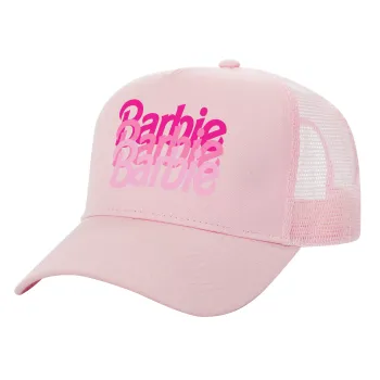 Barbie repeat, Καπέλο Ενηλίκων Structured Trucker, με Δίχτυ, ΡΟΖ (100% ΒΑΜΒΑΚΕΡΟ, ΕΝΗΛΙΚΩΝ, UNISEX, ONE SIZE)