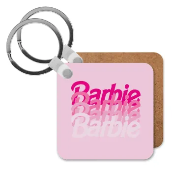 Barbie repeat, Μπρελόκ Ξύλινο τετράγωνο MDF