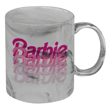 Barbie repeat, Κούπα κεραμική, marble style (μάρμαρο), 330ml