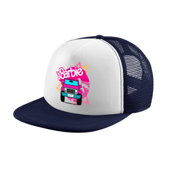 Barbie car, Καπέλο Ενηλίκων Soft Trucker με Δίχτυ Dark Blue/White (POLYESTER, ΕΝΗΛΙΚΩΝ, UNISEX, ONE SIZE)