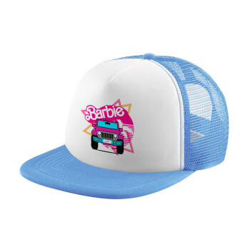 Barbie car, Καπέλο παιδικό Soft Trucker με Δίχτυ Γαλάζιο/Λευκό