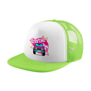 Barbie car, Καπέλο παιδικό Soft Trucker με Δίχτυ Πράσινο/Λευκό