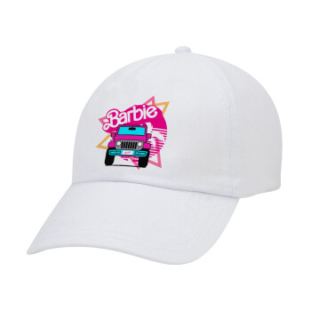 Barbie car, Καπέλο Baseball Λευκό (5-φύλλο, unisex)