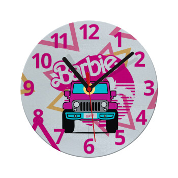 Barbie car, Ρολόι τοίχου γυάλινο (20cm)