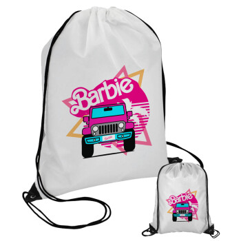 Barbie car, Τσάντα πουγκί με μαύρα κορδόνια (1 τεμάχιο)