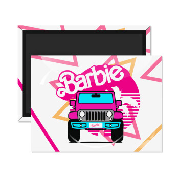 Barbie car, Ορθογώνιο μαγνητάκι ψυγείου διάστασης 9x6cm