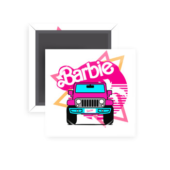 Barbie car, Μαγνητάκι ψυγείου τετράγωνο διάστασης 5x5cm